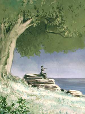 closeup of a faun in the faerie forest